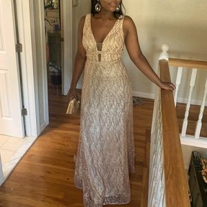 Rose gold prom dress!